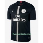 Camisolas de Futebol Paris Saint Germain Jodan Preto Equipamento 3ª 2018/19 Manga Curta